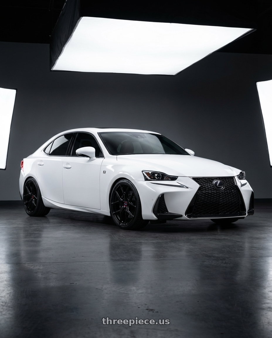 2018 Lexus IS 350 F Sport with Vossen HF-5 19x8.5 / 5x114.3 / ET32 / Flat Face / 73.1 - Gloss Black Wheel - HF5-9N60 wheels