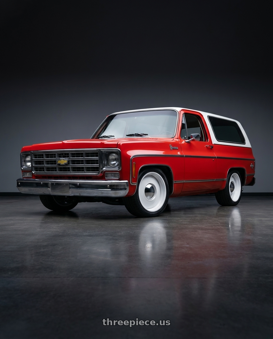 1978 Chevy Blazer with Boyd Coddington 61W Smoothie 5X5.00 20x9 0 White wheels