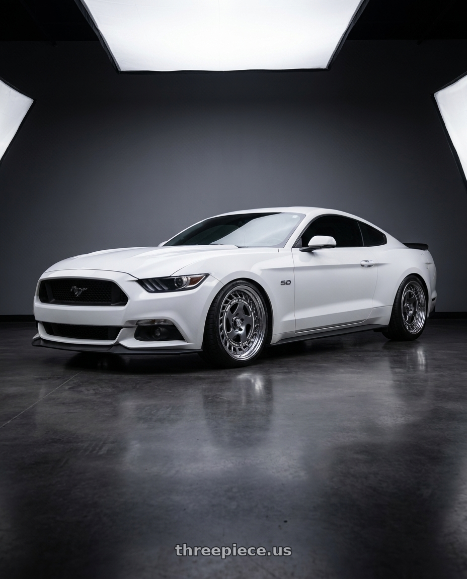 2016 Ford mustang with FORMULA AERO SPOKE 5x114.3 19X8.5+30 NR Disk Titan Silver wheels