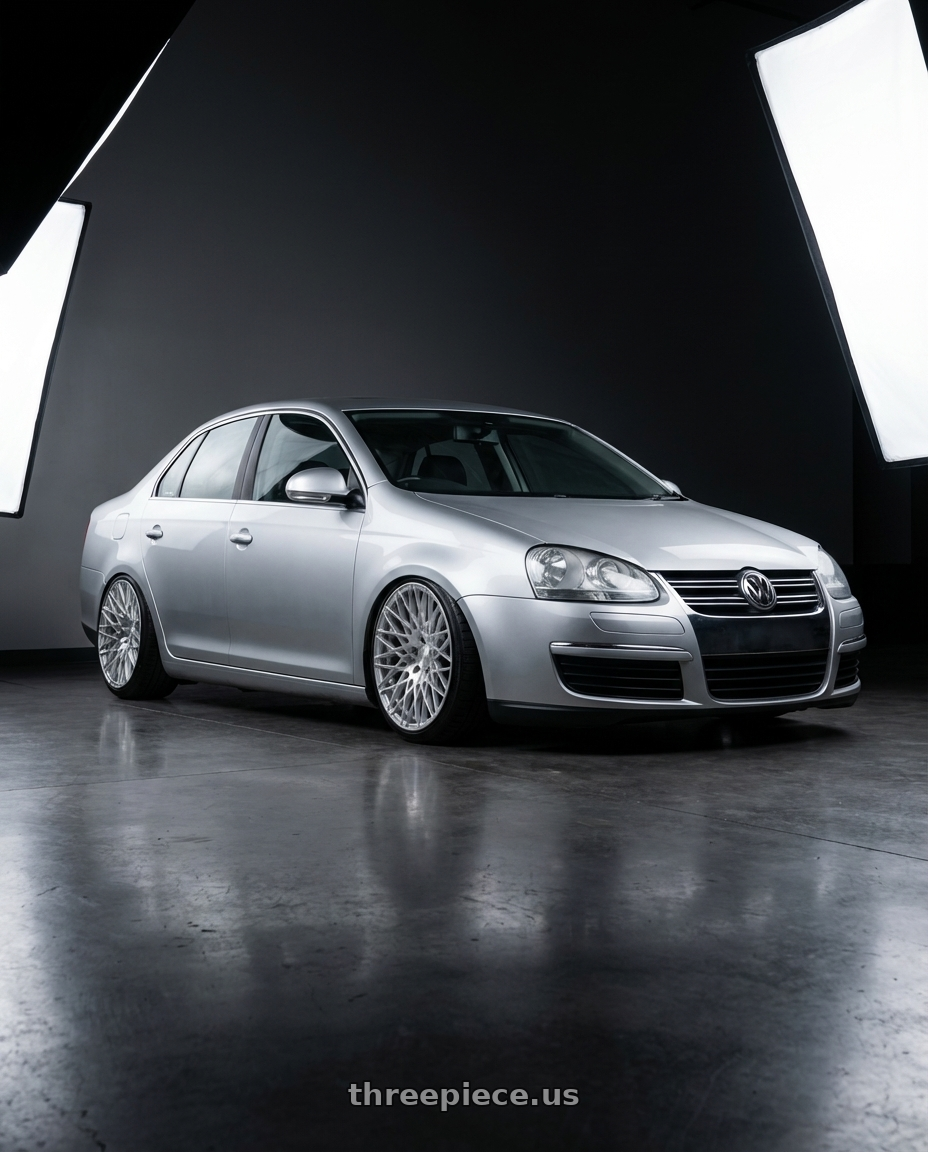 2009 Volkswagen Jetta GLI MK5 with Avant Garde Wheels M540 5X112 18x9 +48 Silver Machined wheels
