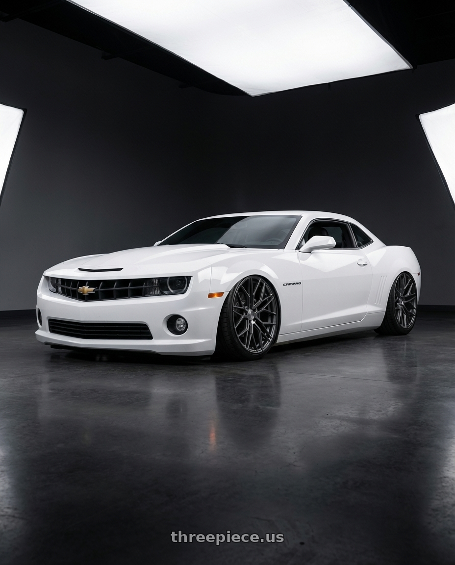 2014 Chevrolet Camaro 5th Gen with Avant Garde Wheels M520R 5X120 20x11 +45 Dark Graphite Metallic wheels