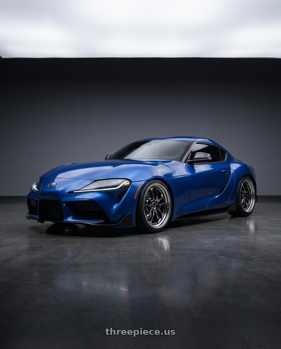 2026 toyota supra with Ssr Agle Minerva Step Rim 5x120 21x9+6 Hyper Disk Super Black Coat wheels