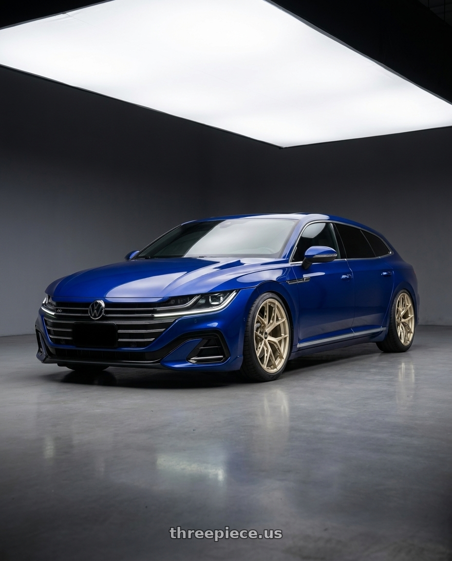 2023 vw Arteon shooting brake with BBS FI-R Evo 5x112 19x9.5+15 White Gold wheels