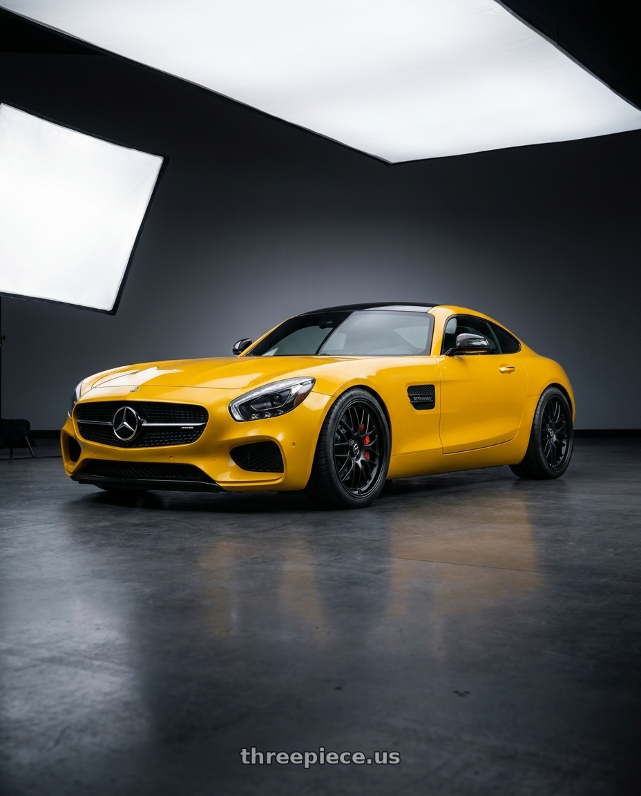 2019 Mercedes-Benz AMG GT with fifteen52 HOLESHOT 5x112 19x8.5 +45 ASPHALT BLACK (SATIN BLACK) wheels