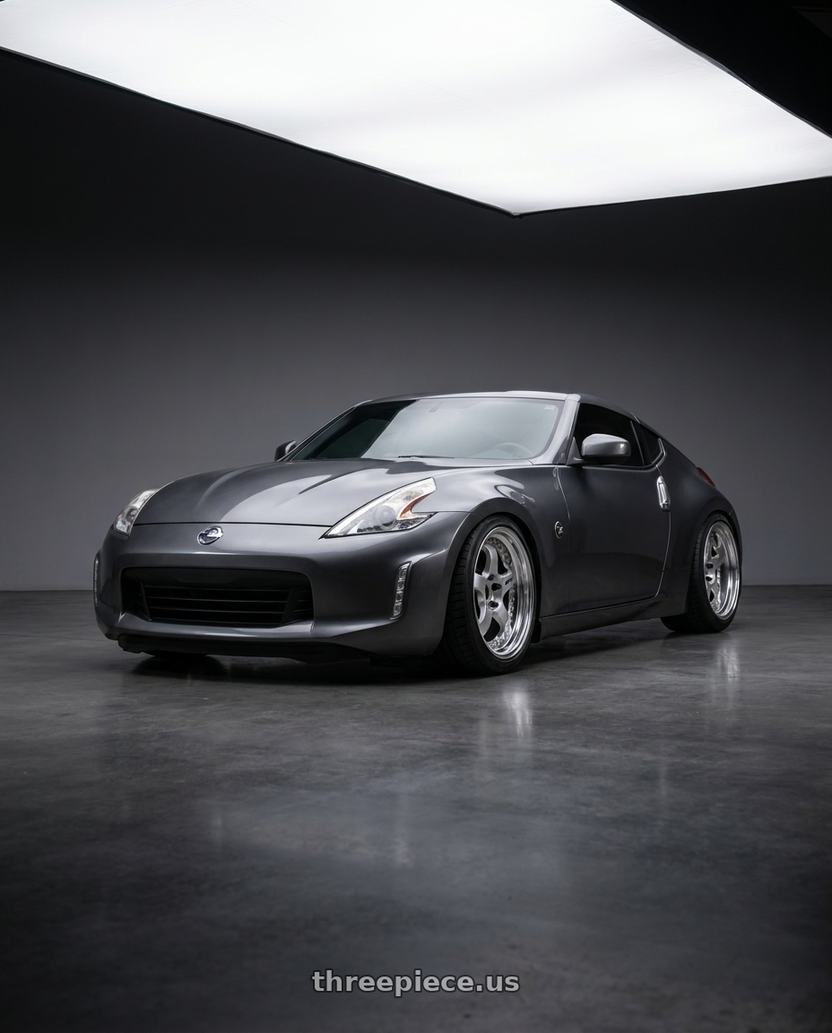 2016 Nissan 370z sport  with Work Meister S1 3P 5x114.3 19x11+10 A Disk Silver wheels
