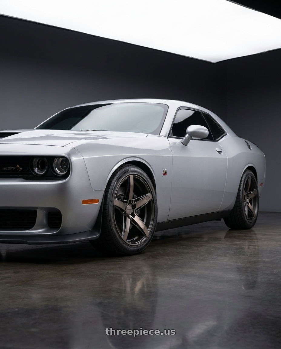 2023 dodge challenger scat pack with Niche 1PC M271 TERAMO 5X112 20X9 +25 MATTE BLACK WITH DOUBLE DARK TINT FACE wheels