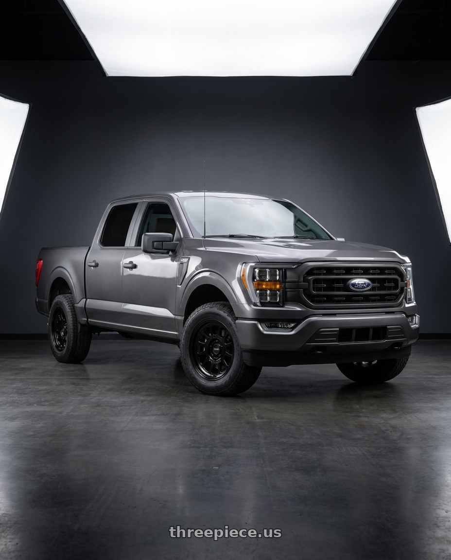 2021 Ford F-150 XL with Method Race Wheels 318B 6X135 17x8.5 +0 GLOSS BLACK wheels
