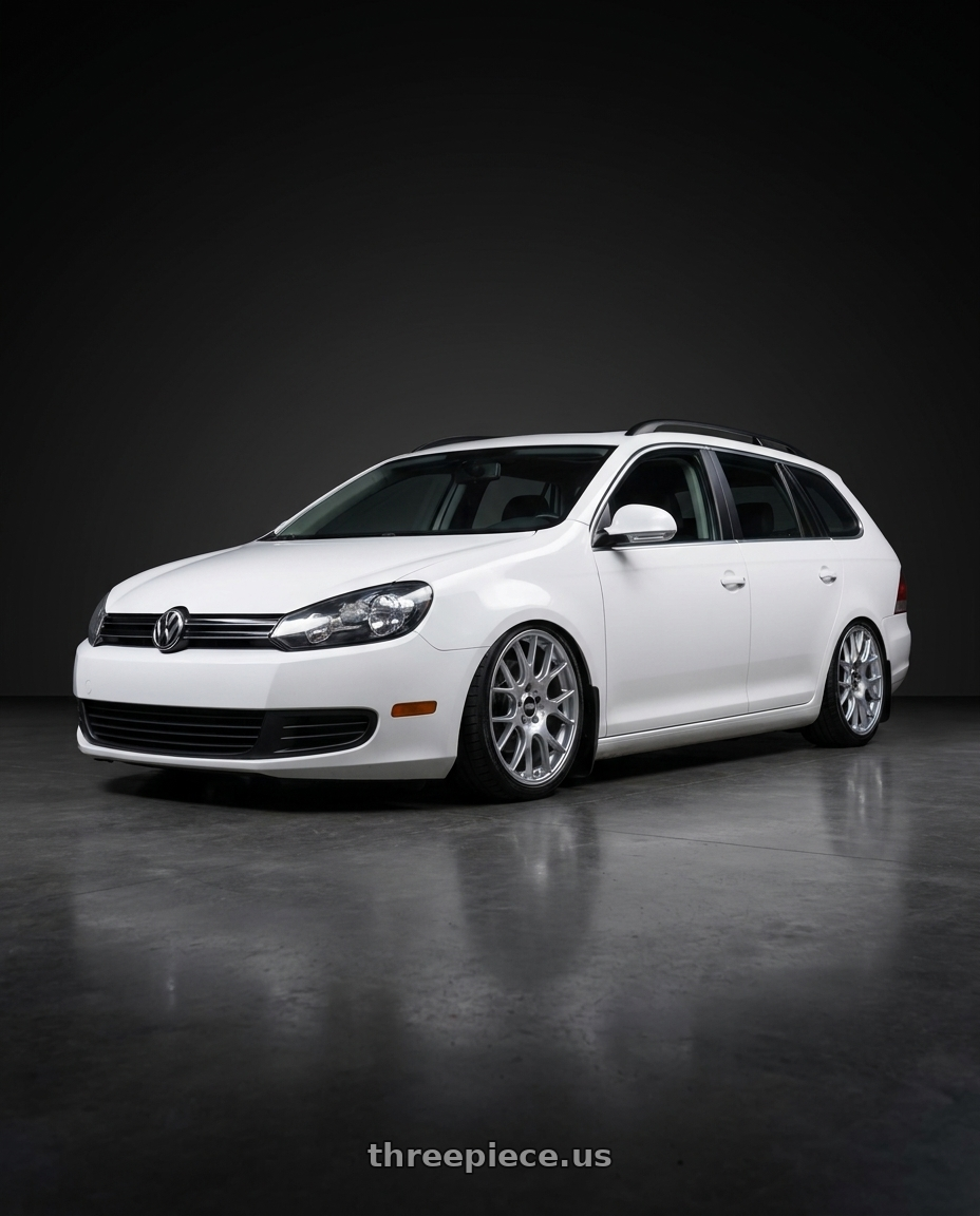 2014 VW JETTA SPORTWAGEN with BBS CH-R 5x112 19x8.5 +40 Brilliant Silver Polished Rim Protector wheels