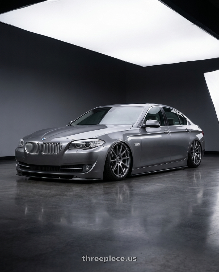 2016 BMW 5 Series F10 with Forgestar CF10 5x120 20x9 +38 Gloss Anthracite wheels