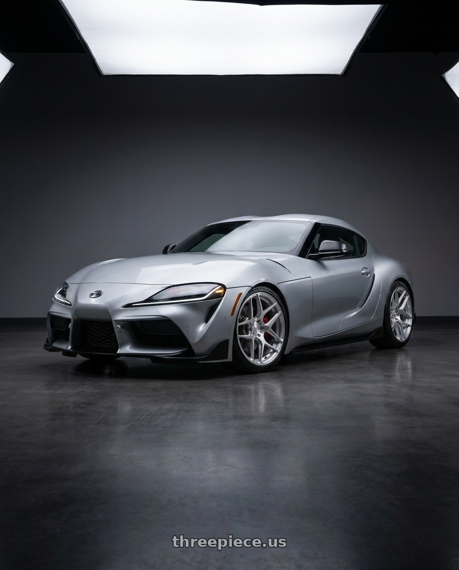 2022 Toyota GR Supra with MRR FS1 5x112 18x9.5  +25 Brushed Clear wheels