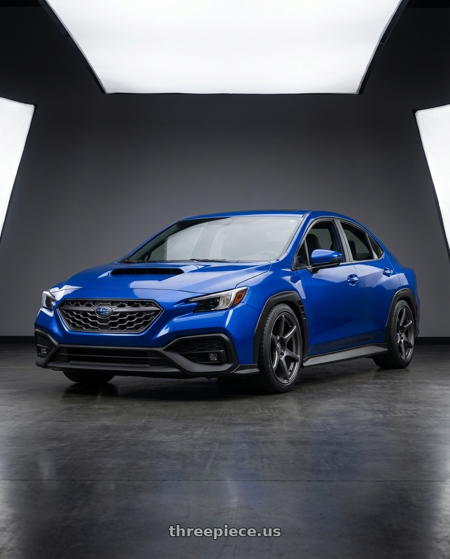 2024 Subaru WRX with Kansei K11G Tandem 5x114.3 18x9 12 Gunmetal wheels