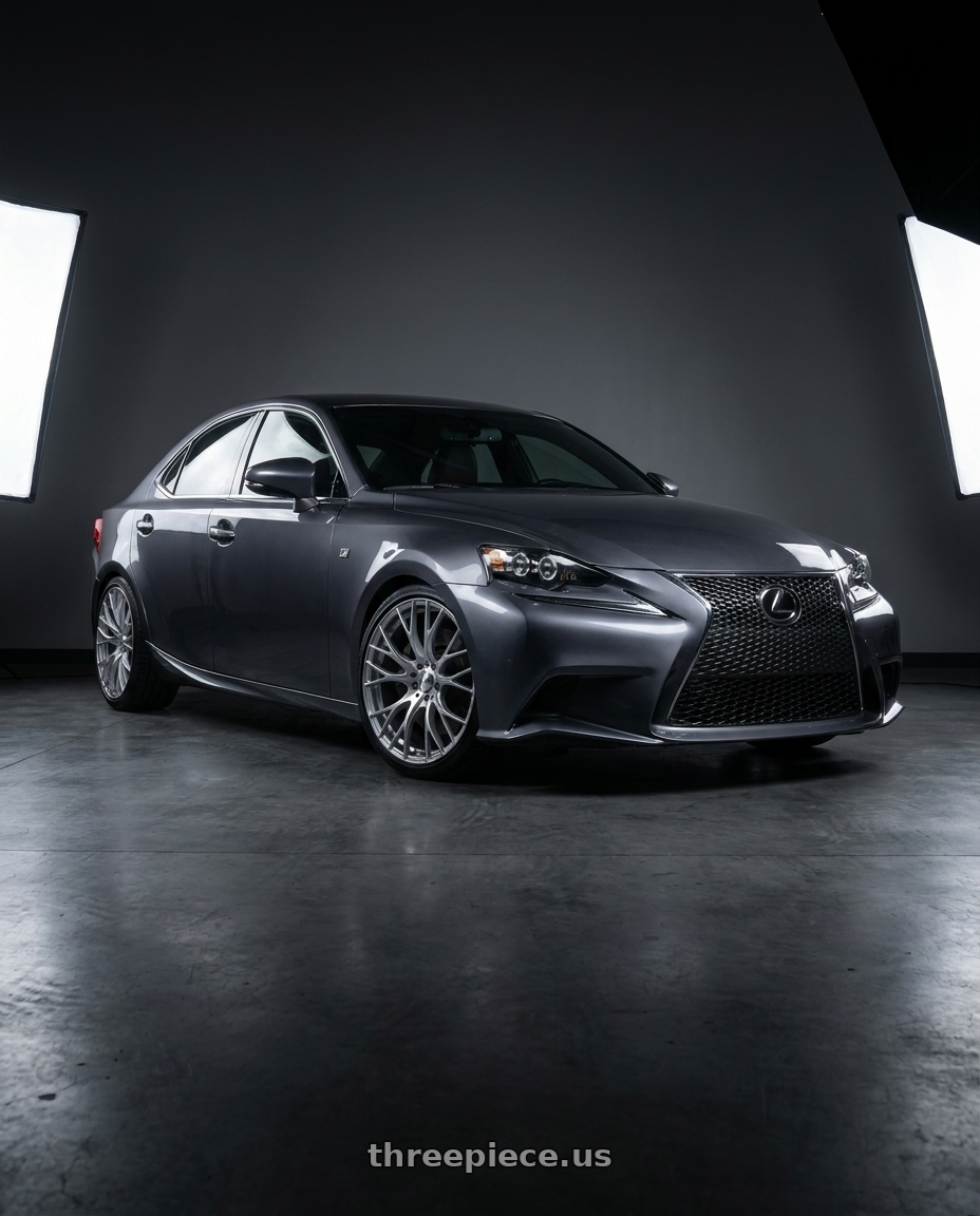 2017 Lexus is f sport with WedsSport SA-20R 5x114.3 18x9.5+38 VI Silver wheels