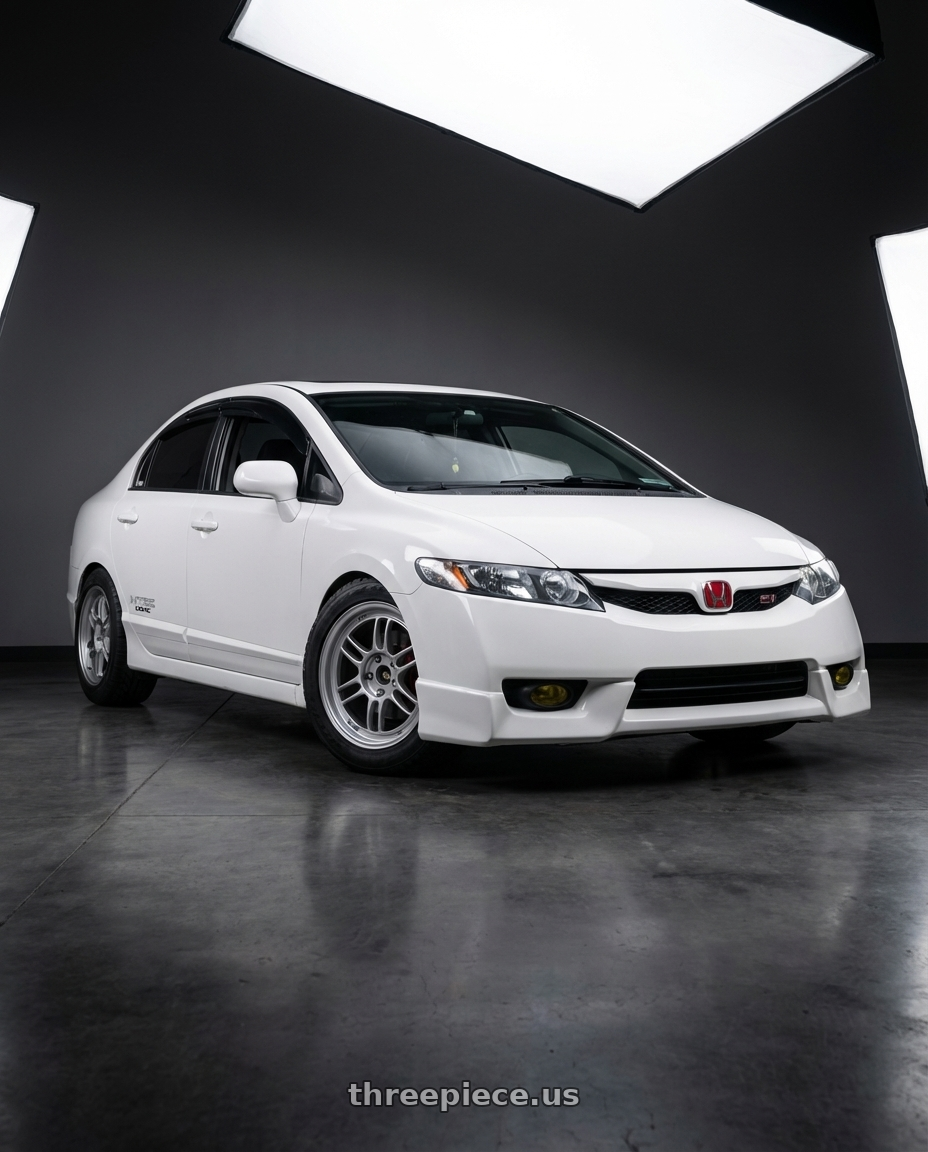 2008 Honda Civic SI with Enkei RPF1 5x100 17x8+35 Silver wheels