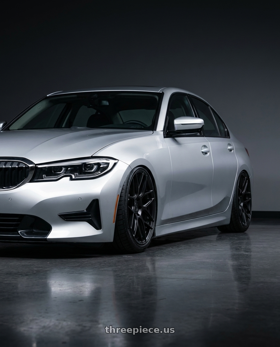 2023 BMW 3 Series G20 with Aodhan AFF2 5x112 19x8.5+35 Matte Black wheels