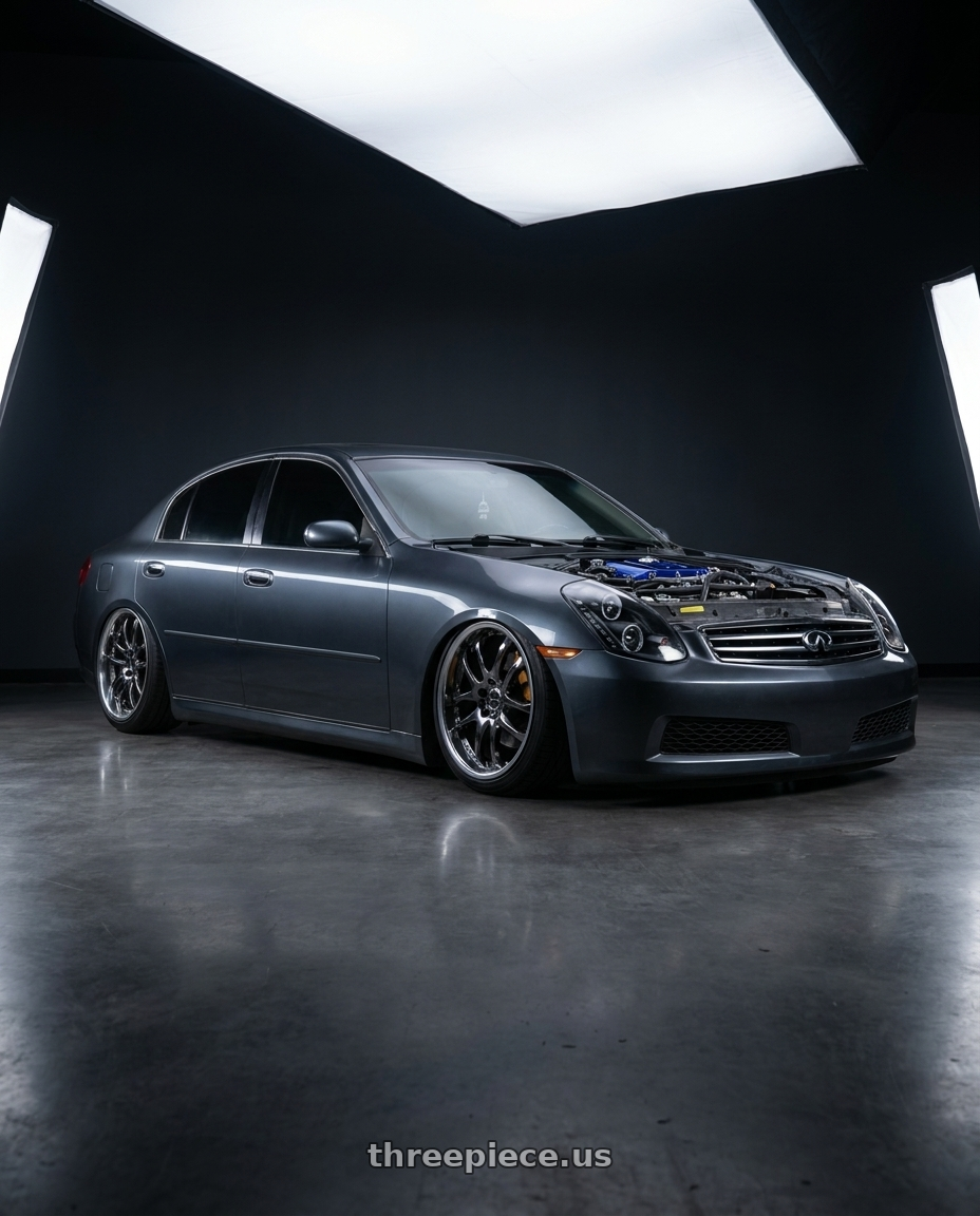 2006 Infiniti  g35 with Ssr Agle Minerva 5x114.3 19x9+49 Normal Disk Super Black Coat wheels