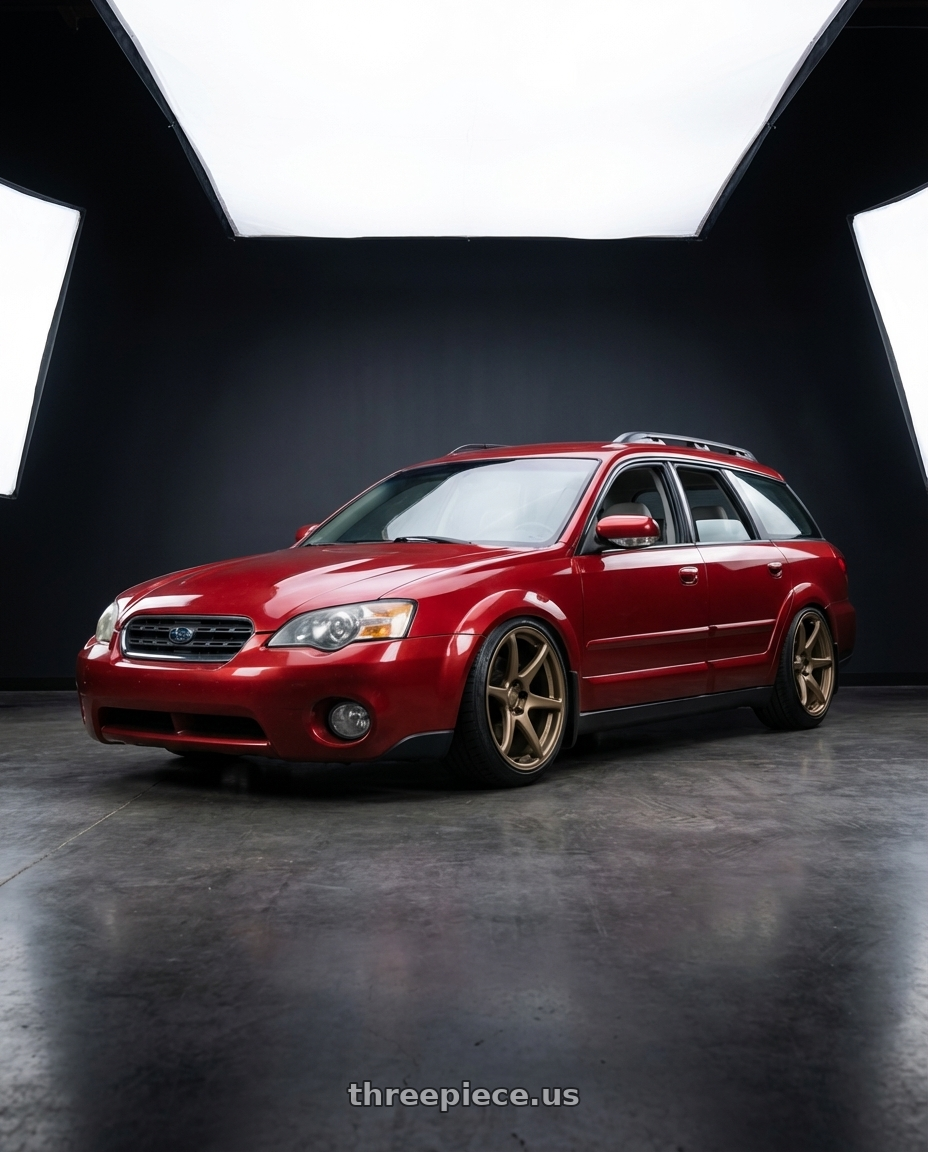 2005 outback xt with Kansei K11B Tandem 5X100 18x8.5 35 Bronze wheels