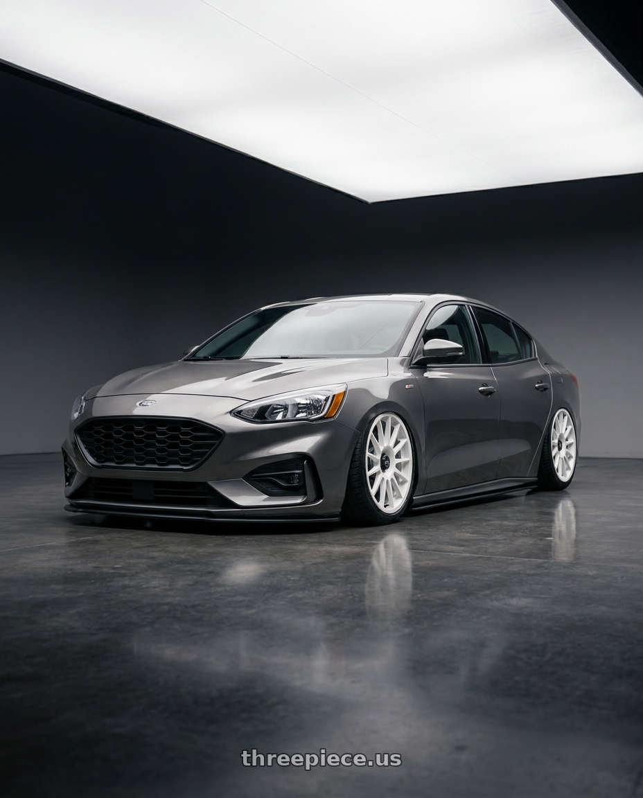 2021 Focus sedan st line with fifteen52 PODIUM 5x114.3 / 5x120 19x8.5 +35 RALLY WHITE (GLOSS WHITE) wheels