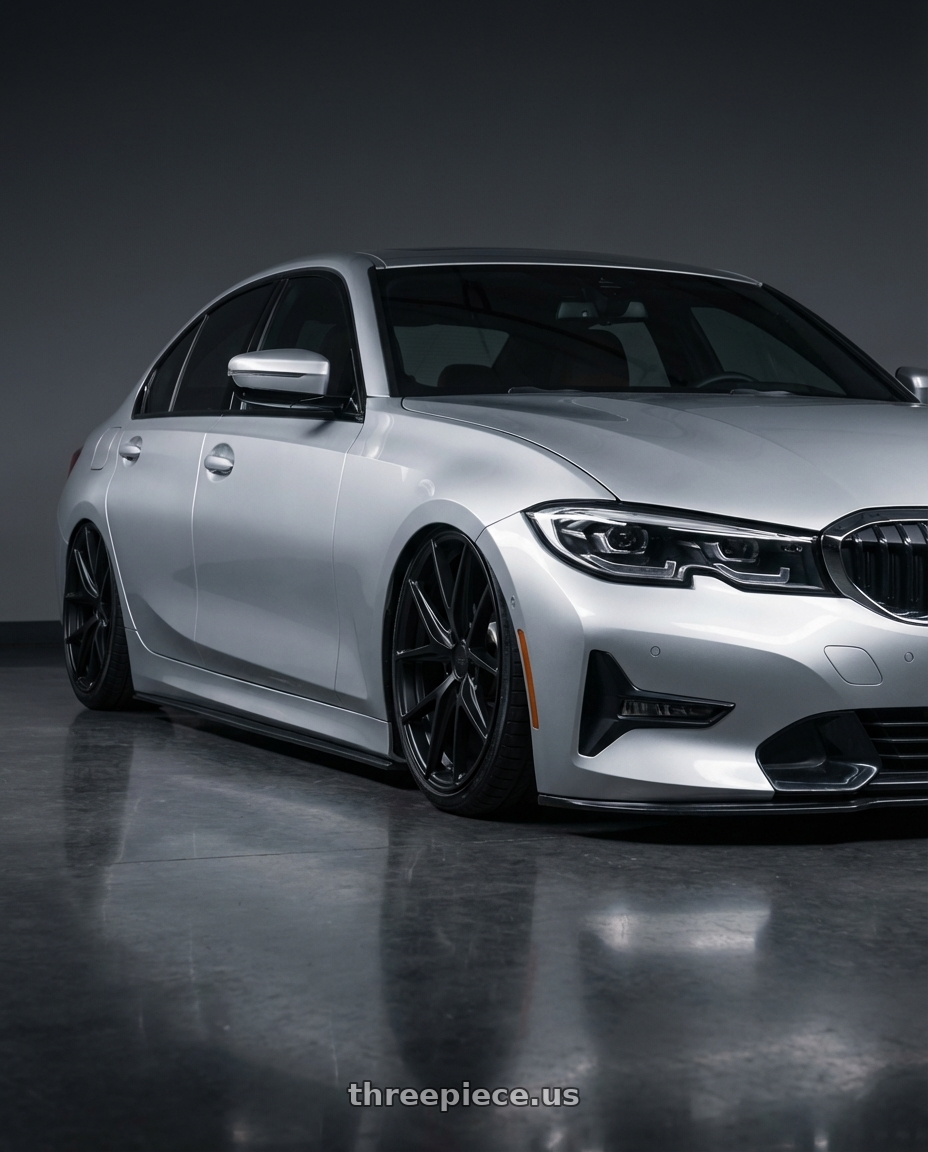 2023 BMW 3 Series G20 with Niche 1PC M117 MISANO 5X112 19X8.5 +34 MATTE BLACK wheels