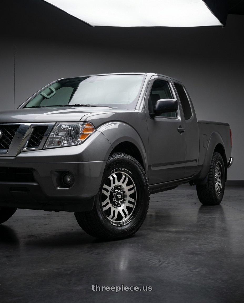 2021 Nissan Frontier SV with Vision Off-Road 409 Inferno 6x114.3 17x8.5+0 Gloss Black Machined Face wheels