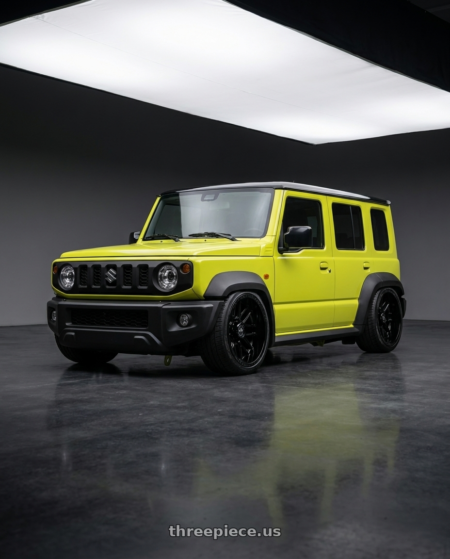 2024 Suzuki jimmy with Motiv Off Road 423B Magnus 8x165.1 20x10 -25 Gloss Black wheels