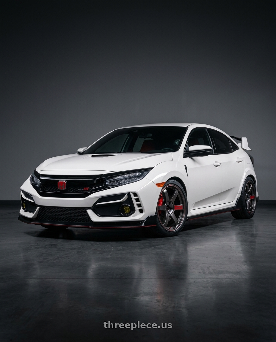 2020 Honda Civic Type R with Volk Racing TE37 Saga SL 5x120 18x9.5+45 Pressed Graphite wheels