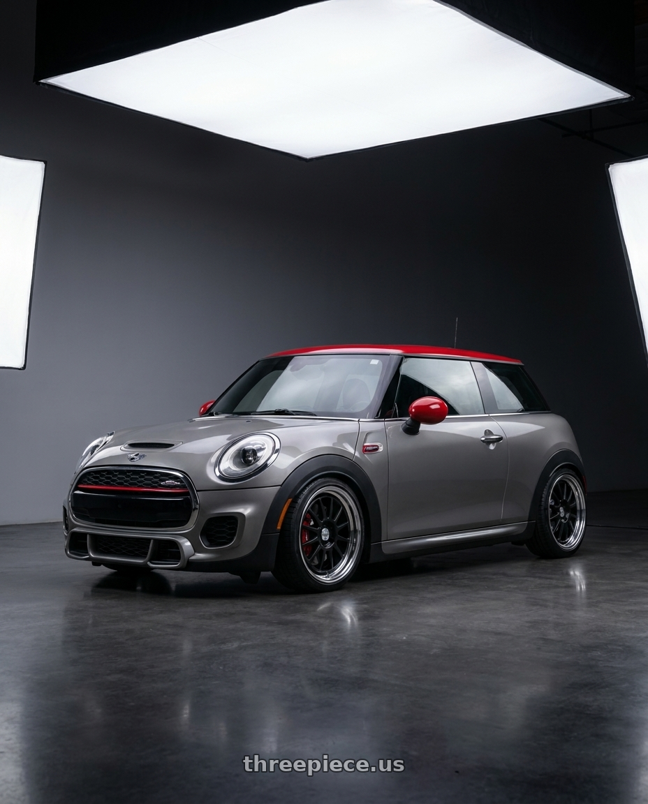 2016 mini cooper jcw with Work Seeker Fx 5x112 17x7+45 O Disk Matte Black wheels