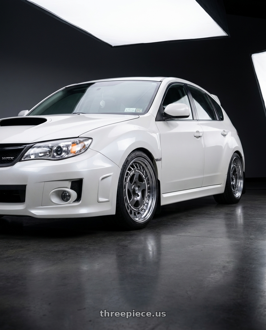 2012 subaru wrx hatchback Subaru with FORMULA AERO SPOKE 5X100 18X8.5+43 NR Disk Titan Silver wheels