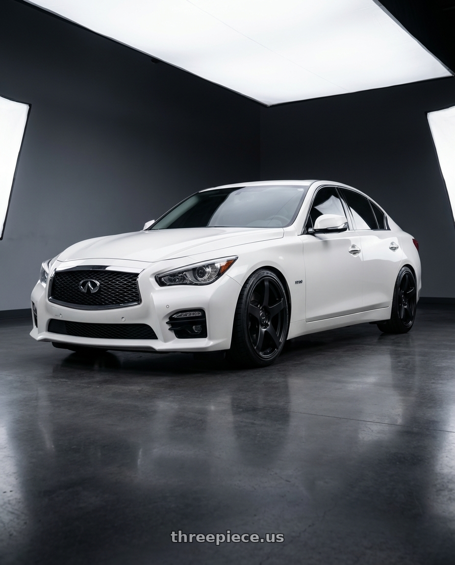 2020 Infiniti Q50 with Ssr Gtv01 5x114.3 19x8.5+38  FLAT BLACK wheels