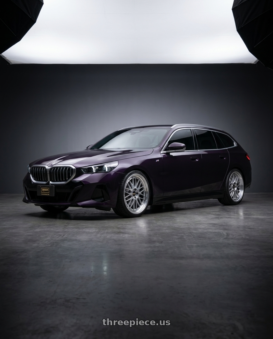 2027 bmw 520i touring m with BBS LM 5x120 21x9.0+32 Diamond Silver wheels