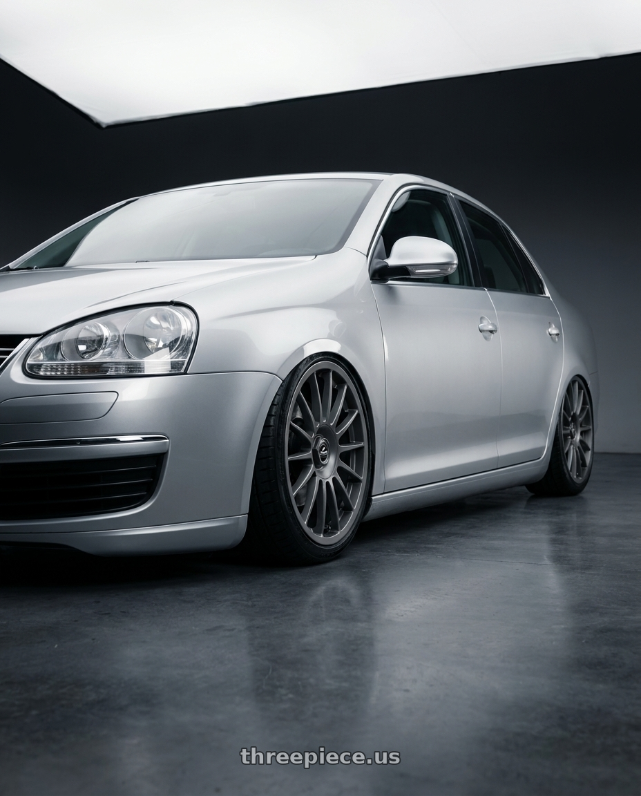 2009 Volkswagen Jetta GLI MK5 with fifteen52 PODIUM 5x112 / 5x120 18x8.5 +35 FROSTED GRAPHITE (SATIN GREY) wheels