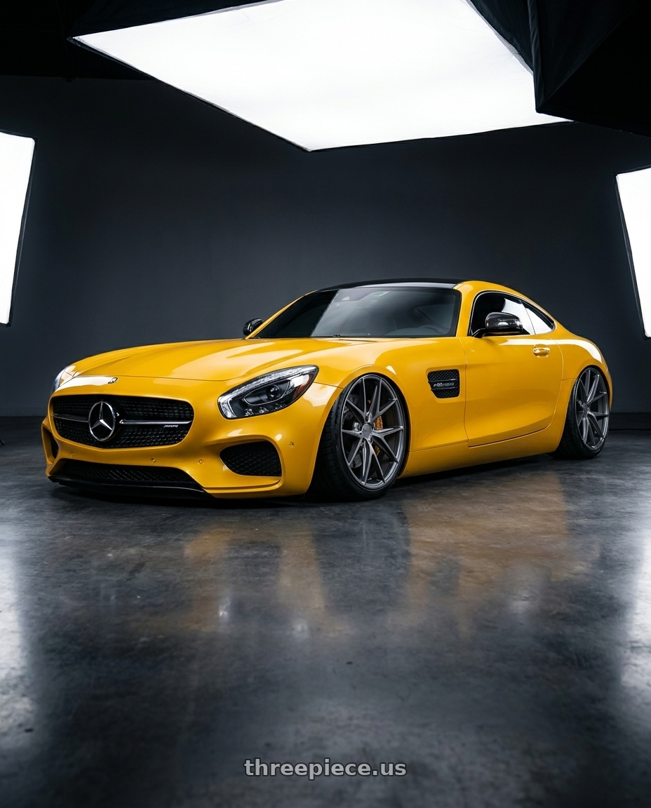 2019 Mercedes-Benz AMG GT with Niche 1PC M116 MISANO 5X112 20X10 +40 MATTE GUN METAL wheels