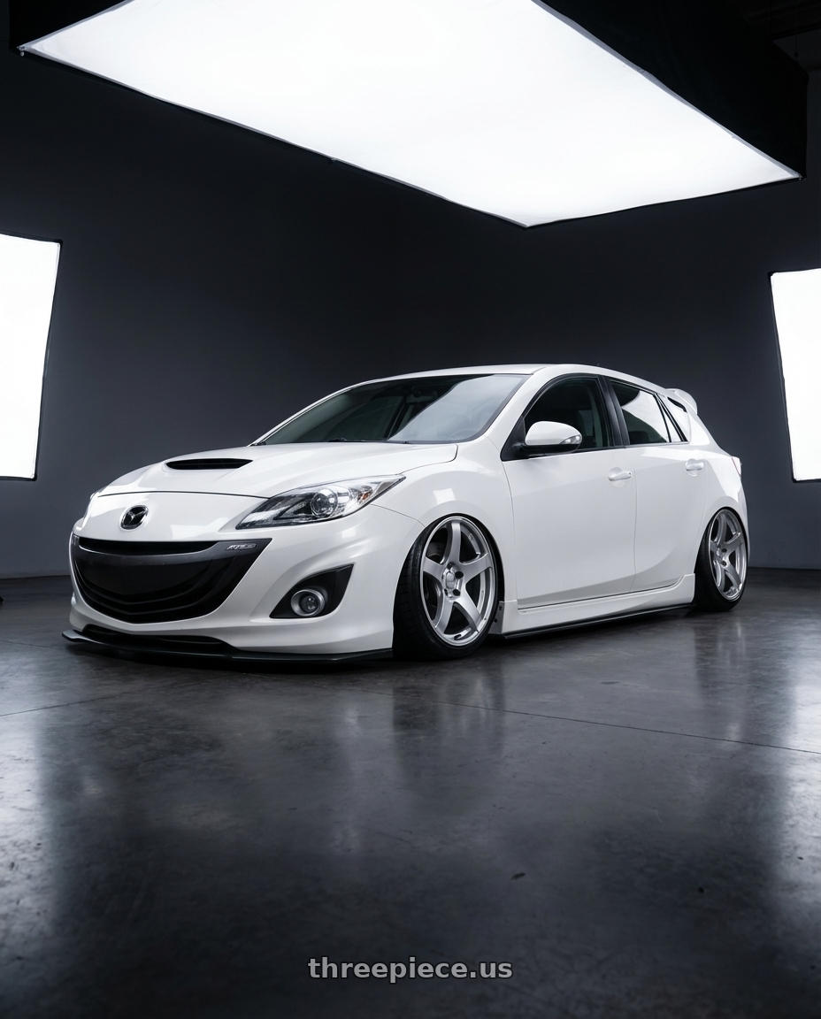 2012 Mazda Mazdaspeed3 with Ssr Gtv01 5x114.3 18x10.5+15  GLARE SILVER wheels