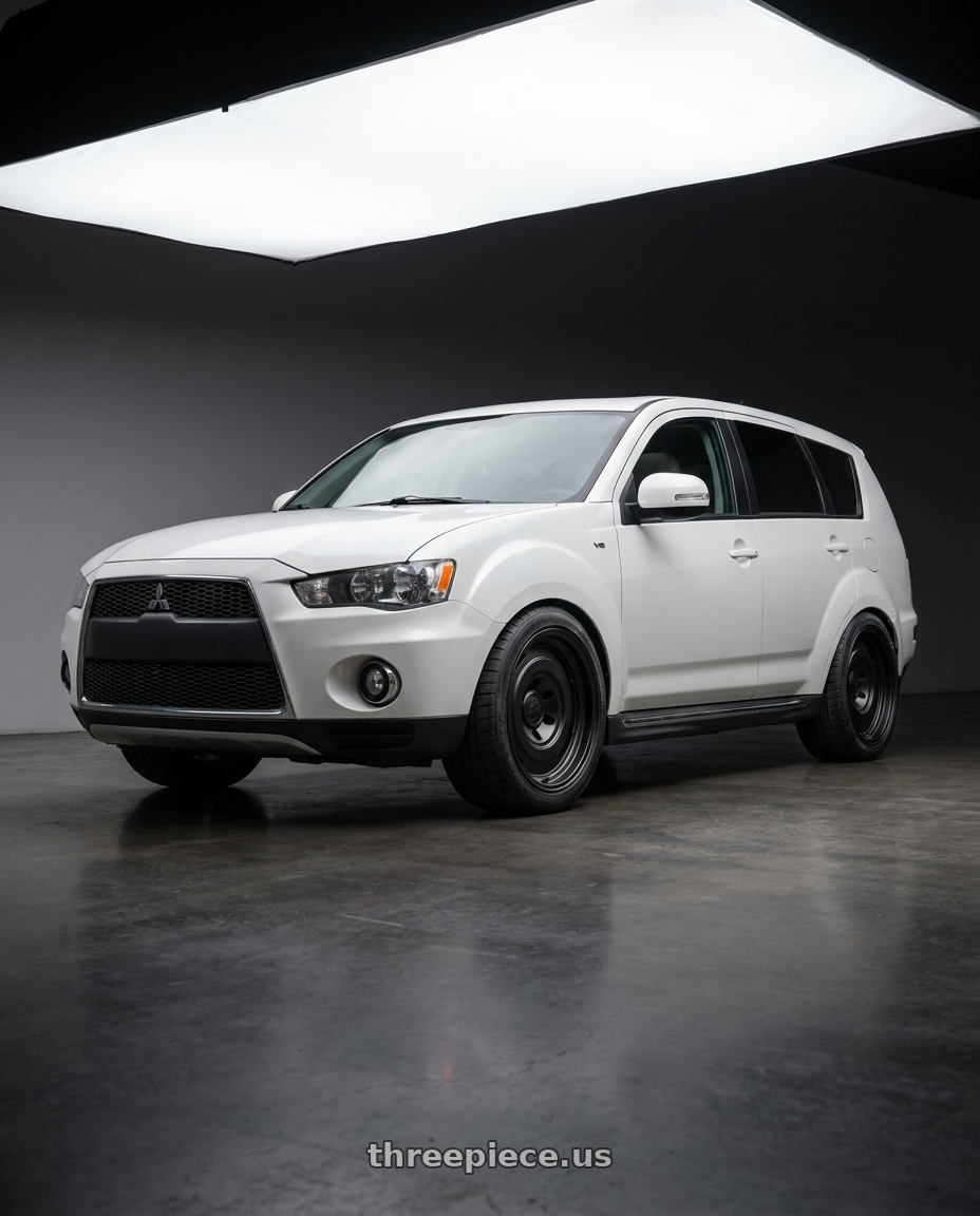 2009 Mitsubishi Outlander with fifteen52 ANALOG HD 5x120 17x8.0 +25 ASPHALT BLACK (SATIN BLACK) wheels