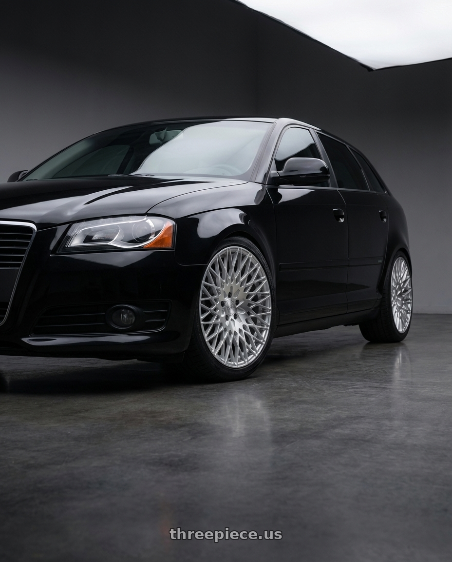 2012 Audi A3 8P with Avant Garde Wheels M540 5X112 18x9 +48 Silver Machined wheels