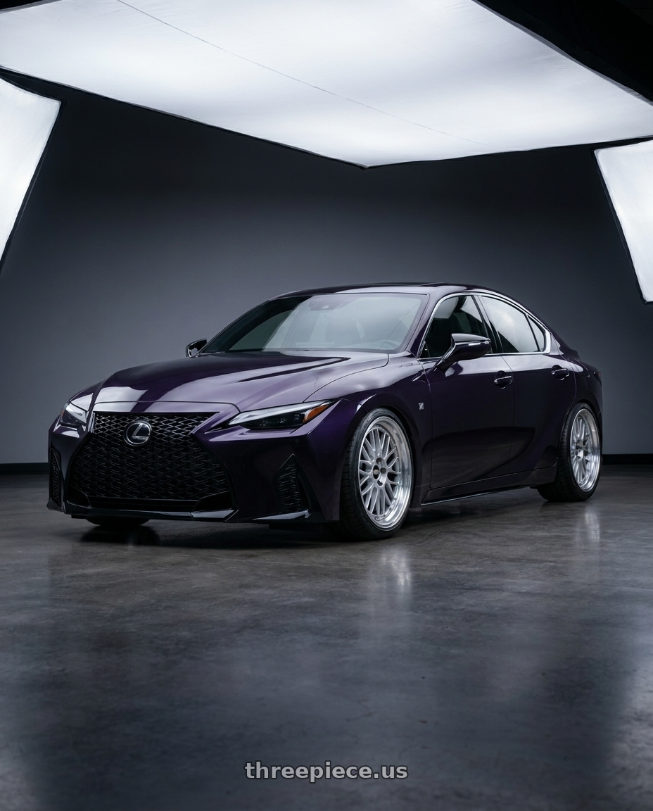 2021 Lexus is 350 f sport midnight purple  with BBS LM 5x112 19x9.5+38 Diamond Silver wheels