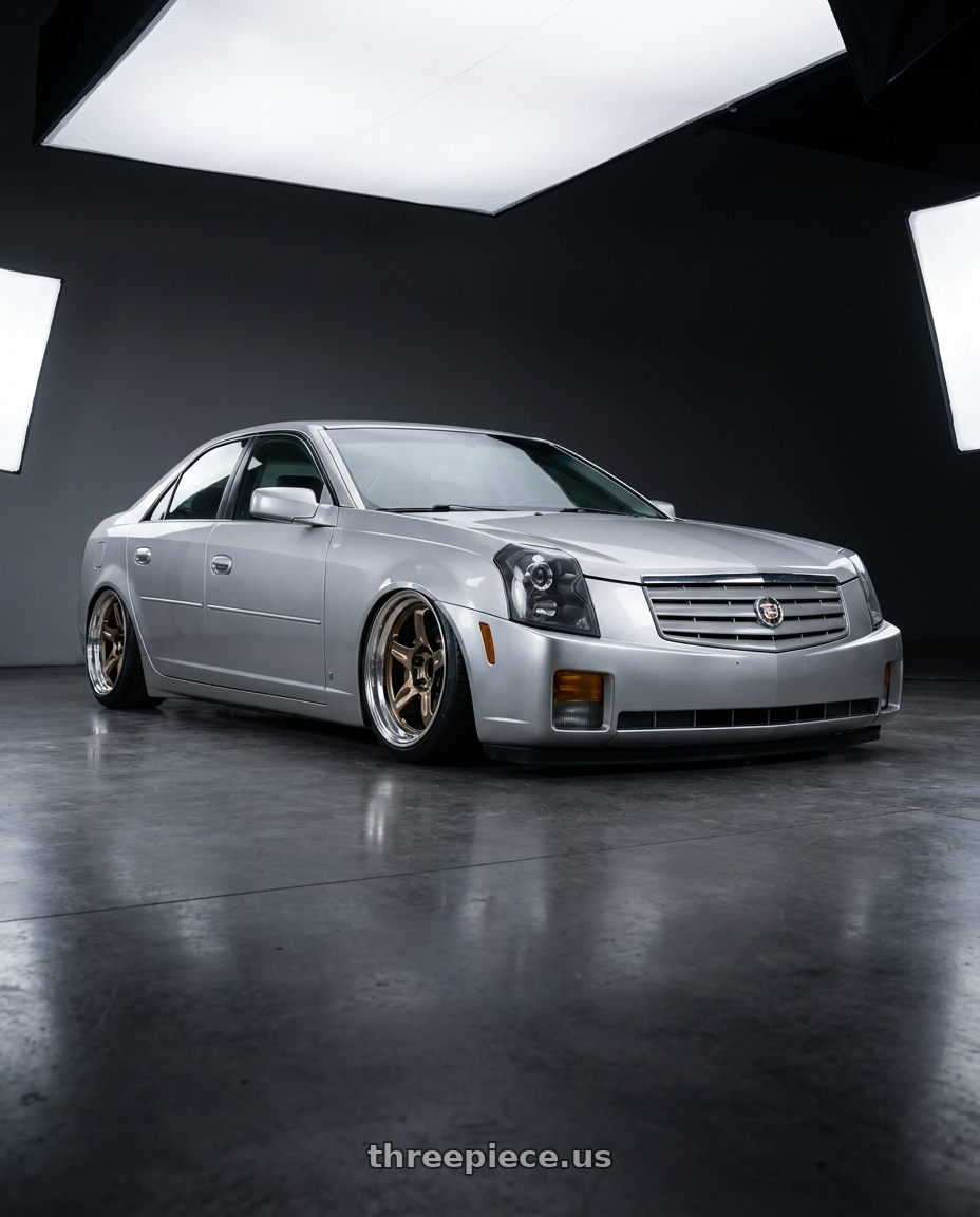2003 Cadillac CTS with Volk Racing 21C SPEC-SR 5x114.3 18x9.5 +30 SHINING BRONZE METAL / RIM DC wheels