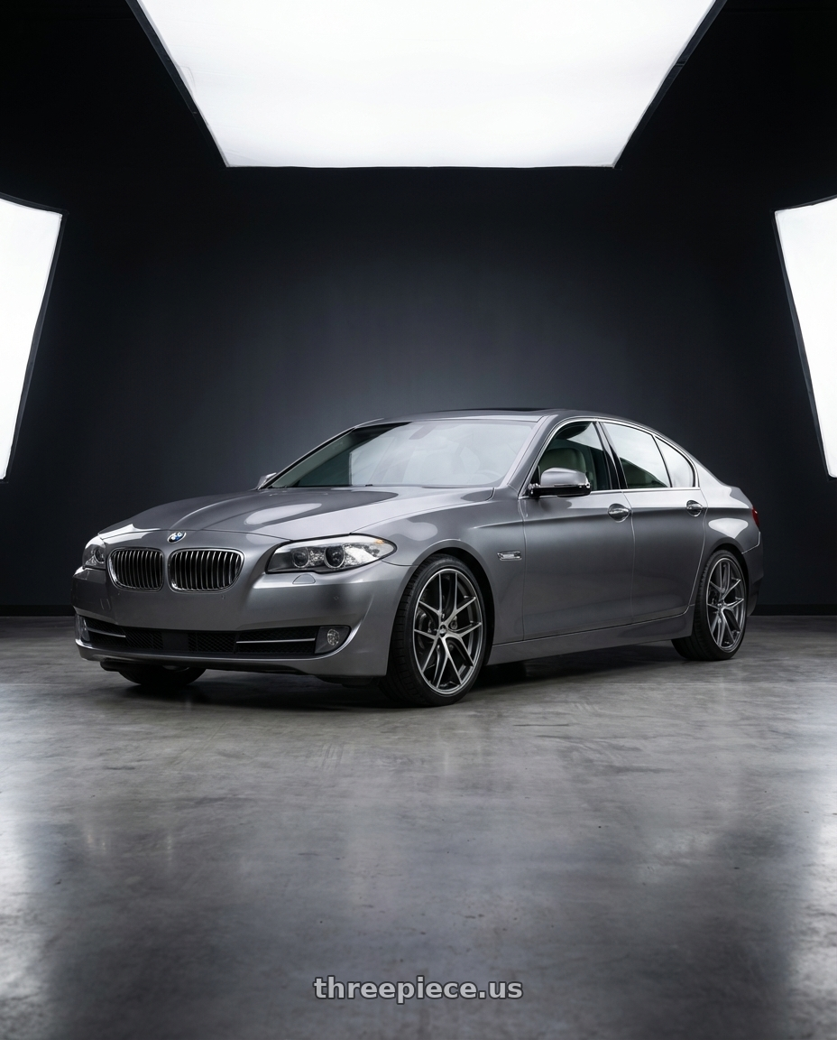 2016 BMW 5 Series F10 with BBS CC-R 5x120 19x9.0+48 Graphite w/ Diamond Cut Face wheels