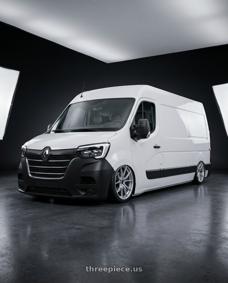 2021 Renault master adesivada with Advanti Racing 80S Hybris 5X120 18x8 +35 Silver with Machined Face wheels