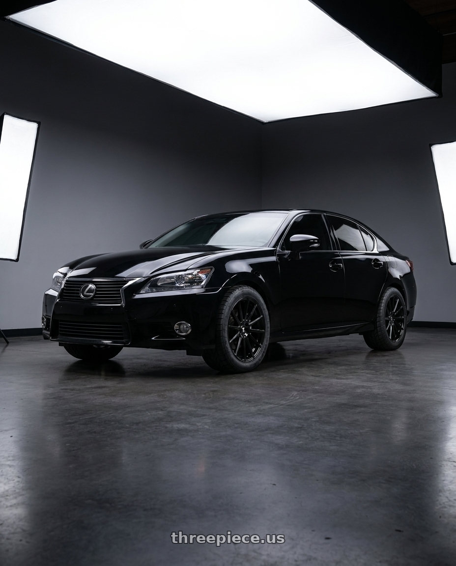 2014 lexus gs 350 with TOUREN TR92 3292 5x114.3 20x9 +35 GLOSS BLACK wheels
