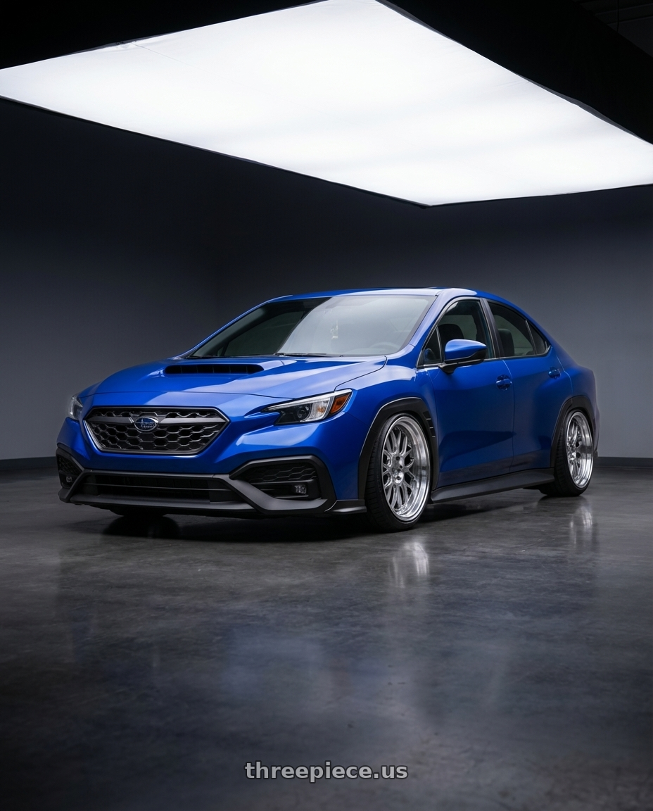 2023 Subaru WRX with F1R F21 5x114.3/5x120 18x9.5 +40 Hyper Black/Polish Lip v2 wheels