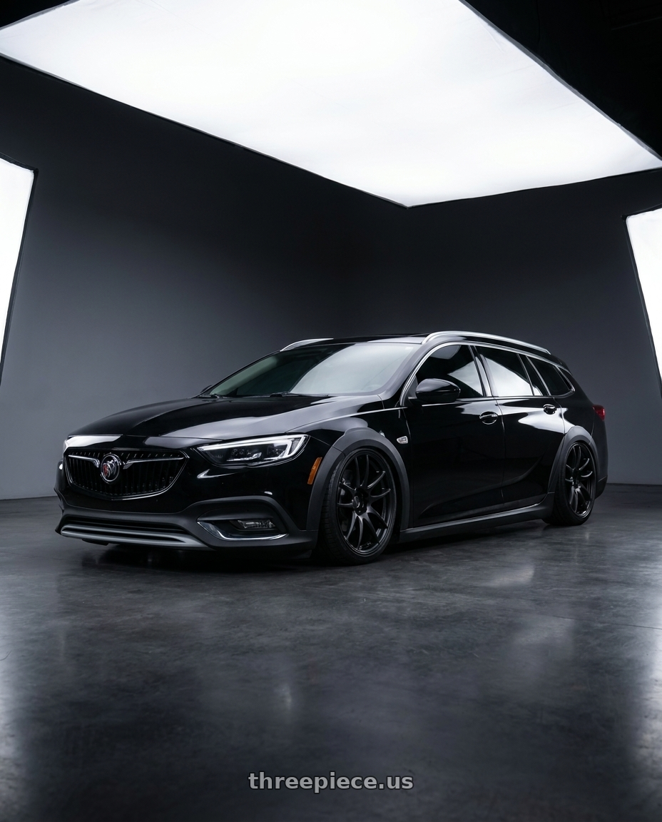 2019 Buick regal TourX with Work Emotion Cr Kiwami 5x115 18x8.5 +38 Matte Black wheels