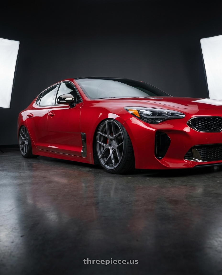 2022 Kia Stinger GT with Aodhan AFF2 5x114.3 19x9.5+35 Matte Gray wheels