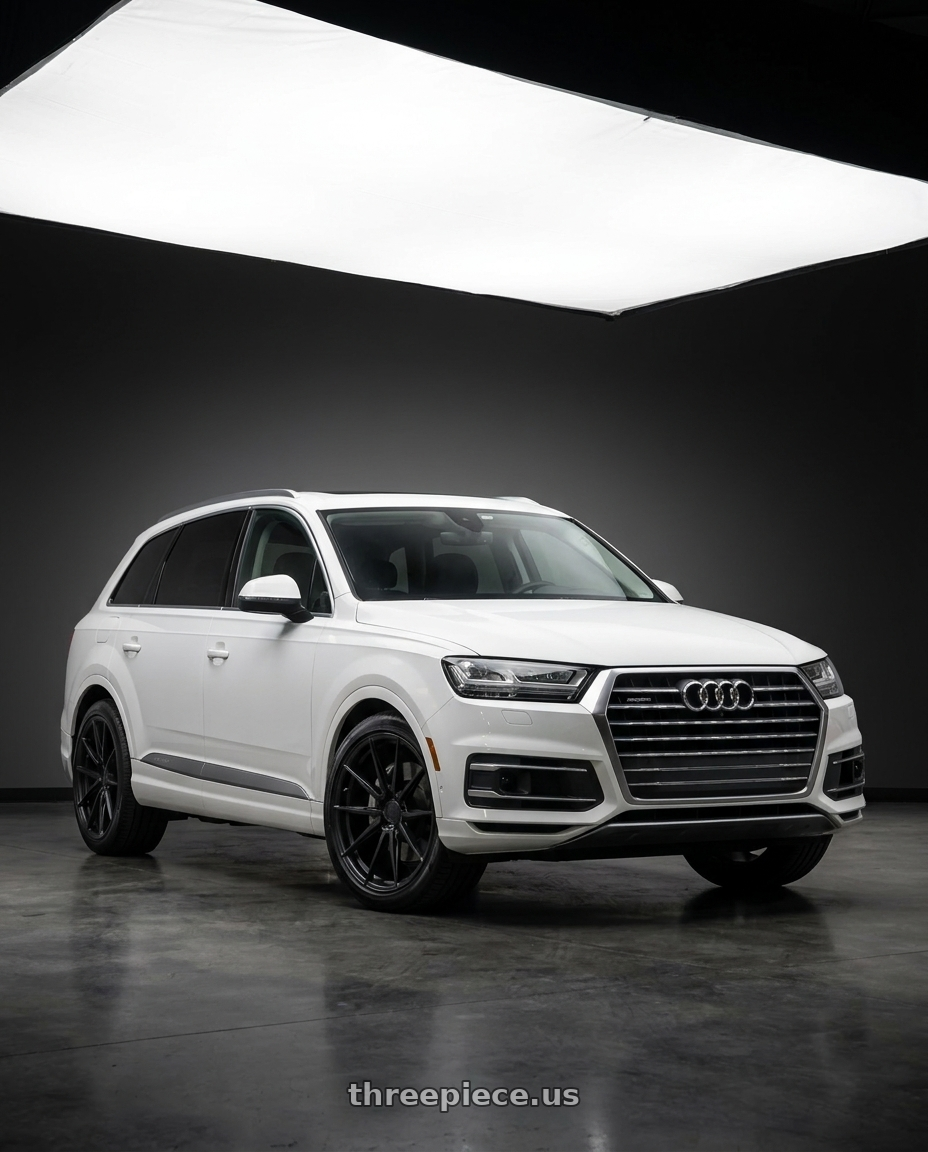 2019 audi q7 with Rohana RFX2 5x112 20x9+25 Matte Black wheels