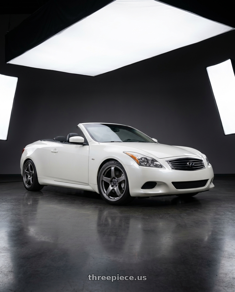 2009 Infiniti G37 with Enkei PF05 5x114.3 19x9+25 Dark Silver wheels