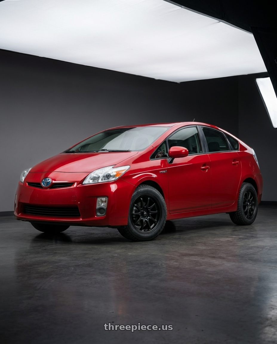 2010 Toyota Prius with MST Wheels MT04 5x100/5x114.3 15x7.0 +35 Matte Black wheels