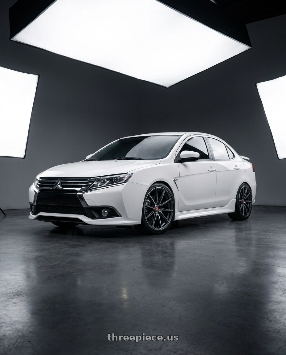 grand lancer 2018 with Avant Garde Wheels F07R BLANK 19x9.5 +BLANK Dark Graphite Metallic wheels