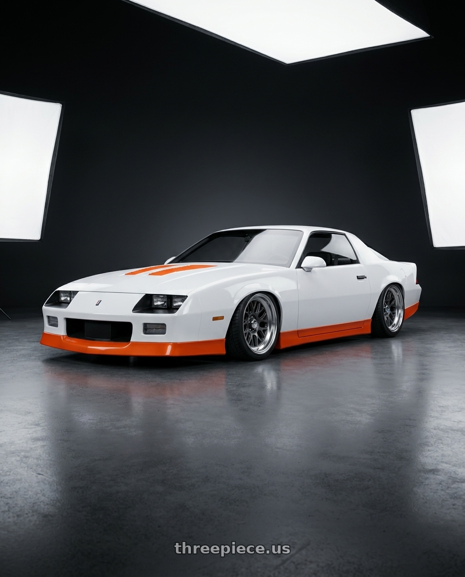 1982 CHEVROLET CAMARO with American Racing Vintage VN516 G-FORCE 5X114.3 18x8 +0 MATTE ANTHRACITE W/ DIAMOND CUT LIP wheels