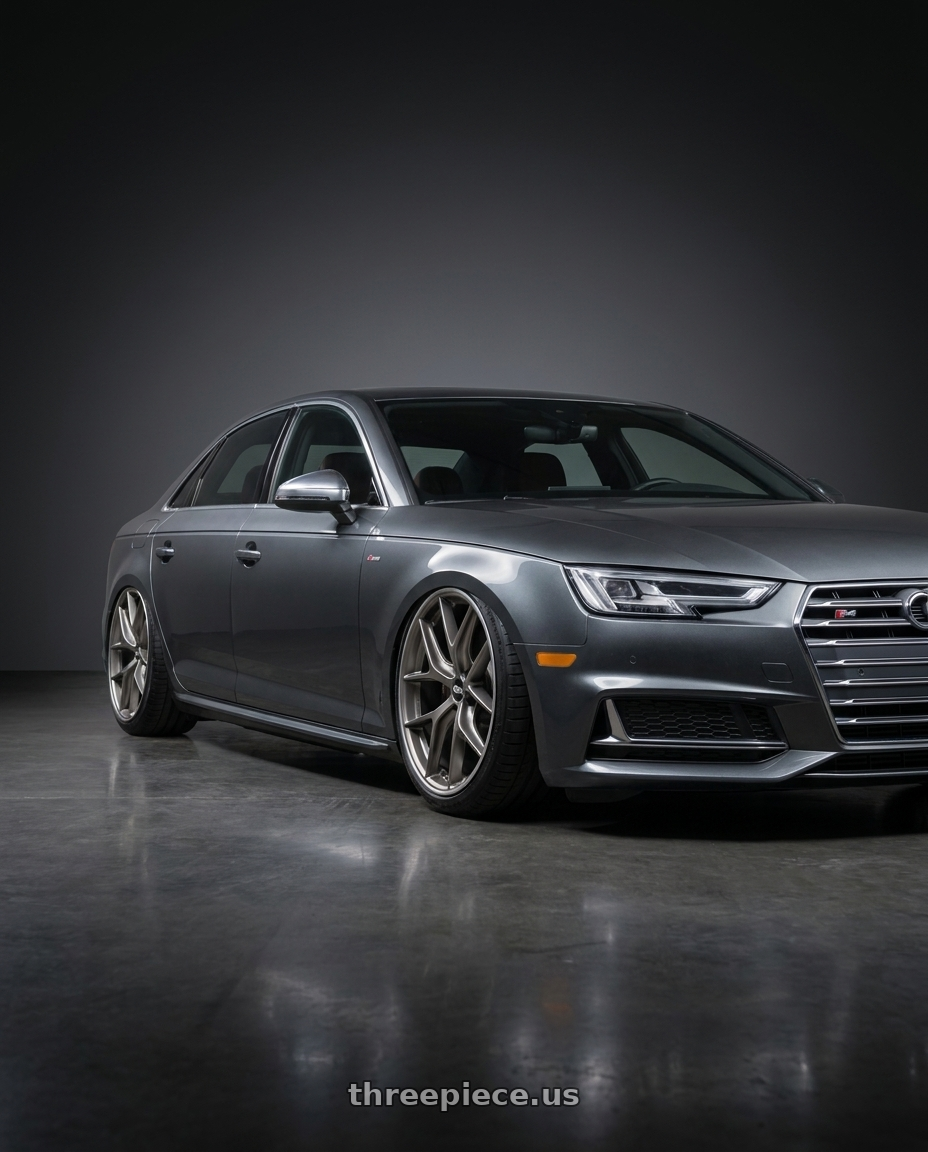 2015 Audi S4 B8.5 with BBS CC-R 5x112 19x8.5+40 Satin Platinum wheels