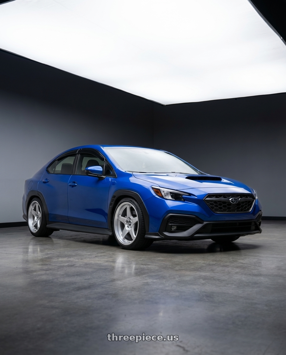 2024 Subaru WRX with ESR Wheels APEX SERIES AP5 5x114.3 18x10.5 +22 Hyper Silver wheels