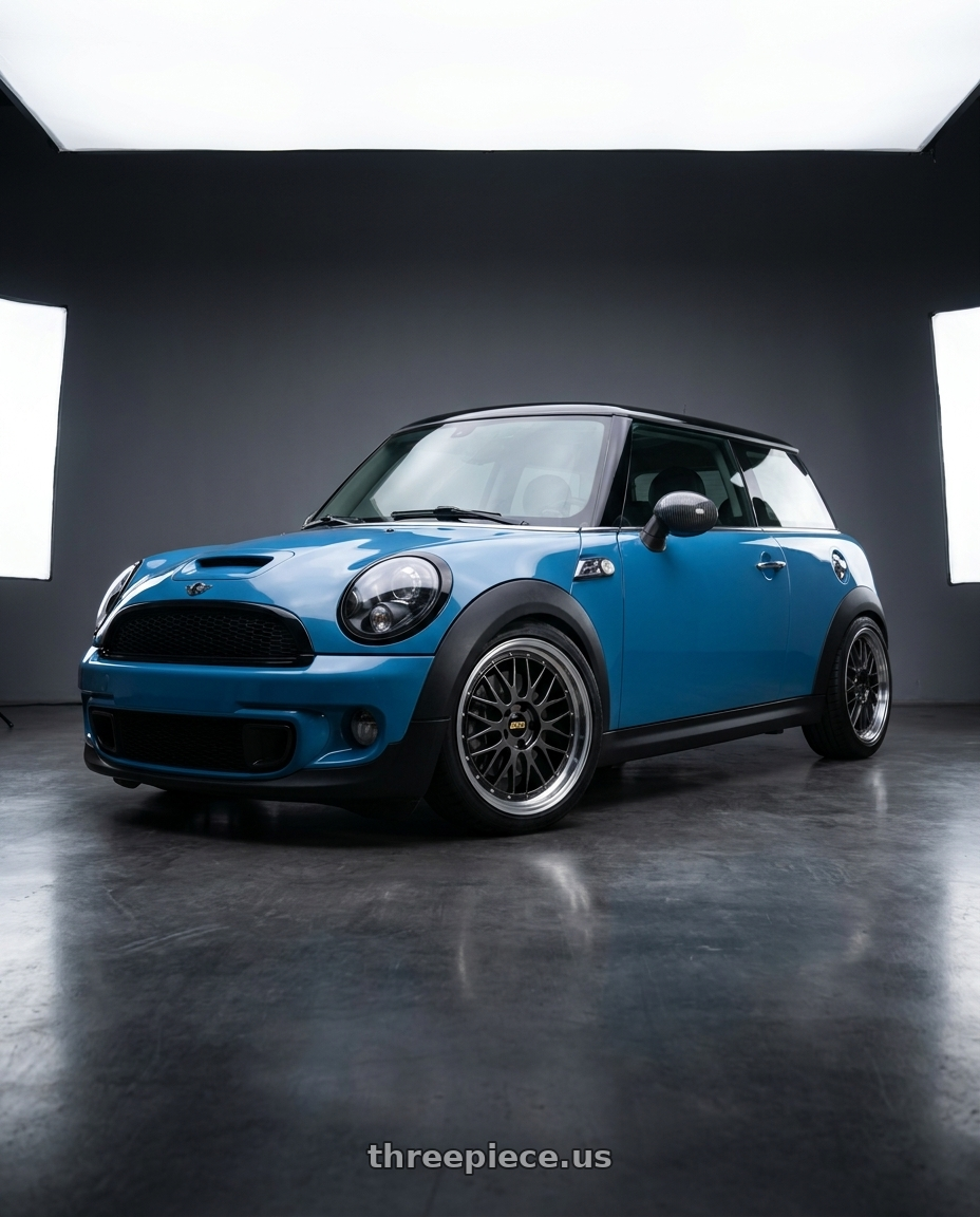 2010 mini cooper S with BBS LM 5x114.3 17x7.5+38 Diamond Black wheels